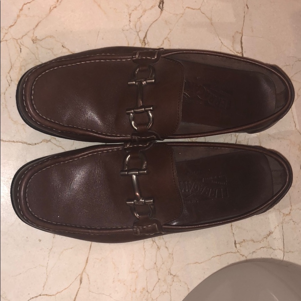 Salvatore ferragamo brown shoes size 7EE